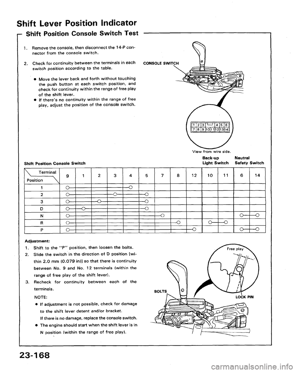 HONDA LEGEND 1991 2.G Workshop Manual 