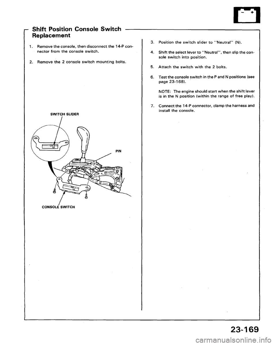 HONDA LEGEND 1991 2.G Workshop Manual 