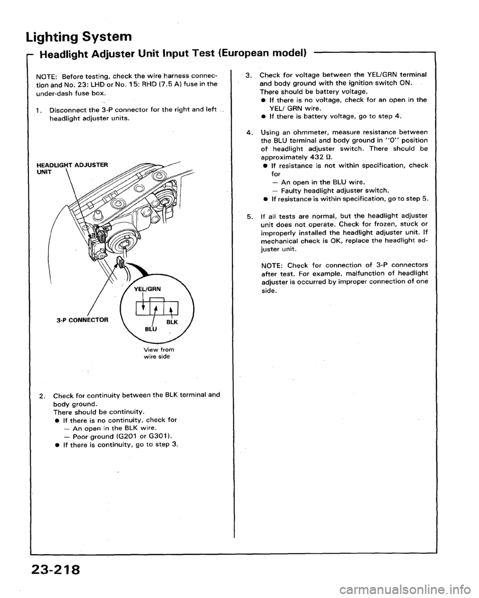 HONDA LEGEND 1991 2.G Workshop Manual HONDA LEGEND 1991 2.G Workshop Manual