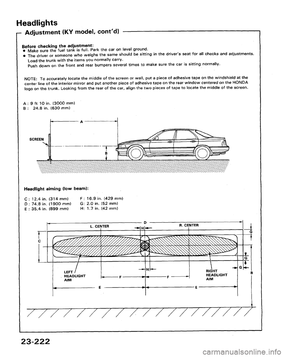 HONDA LEGEND 1991 2.G Workshop Manual HONDA LEGEND 1991 2.G Workshop Manual
