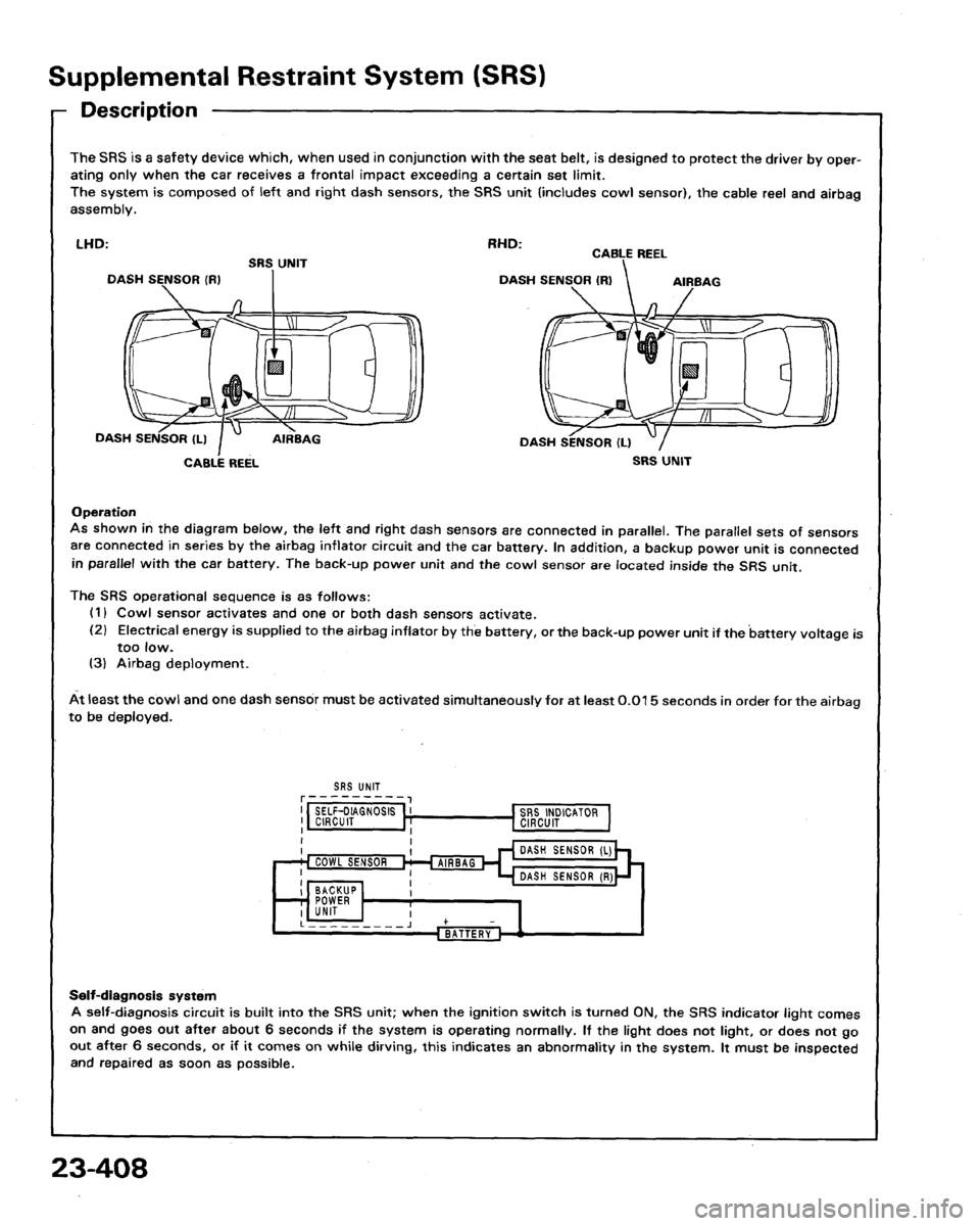 HONDA LEGEND 1991 2.G Workshop Manual HONDA LEGEND 1991 2.G Workshop Manual