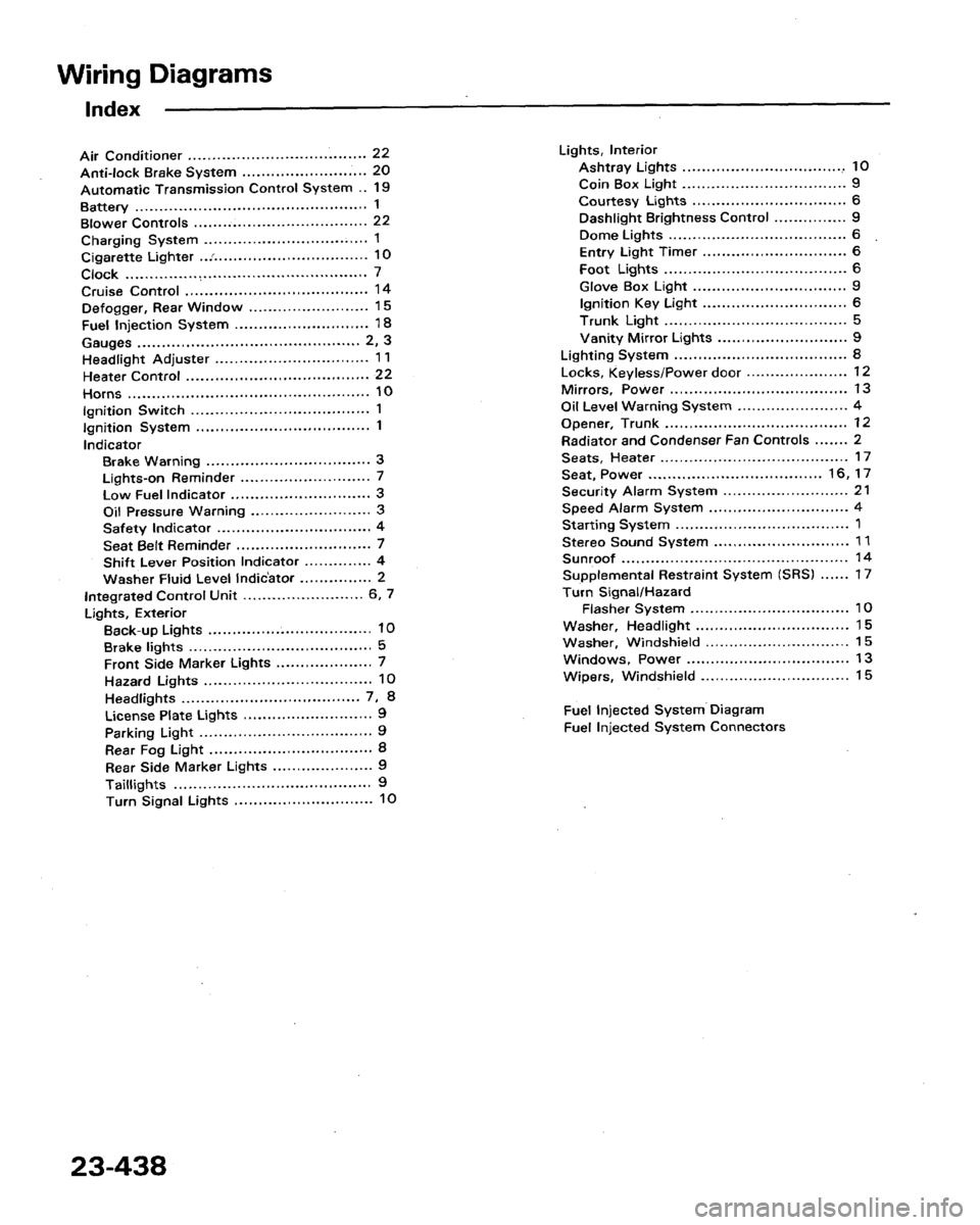 HONDA LEGEND 1991 2.G Workshop Manual 