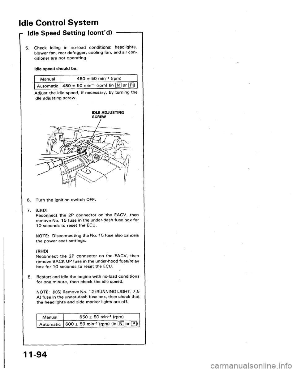HONDA LEGEND 1991 2.G Workshop Manual HONDA LEGEND 1991 2.G Workshop Manual