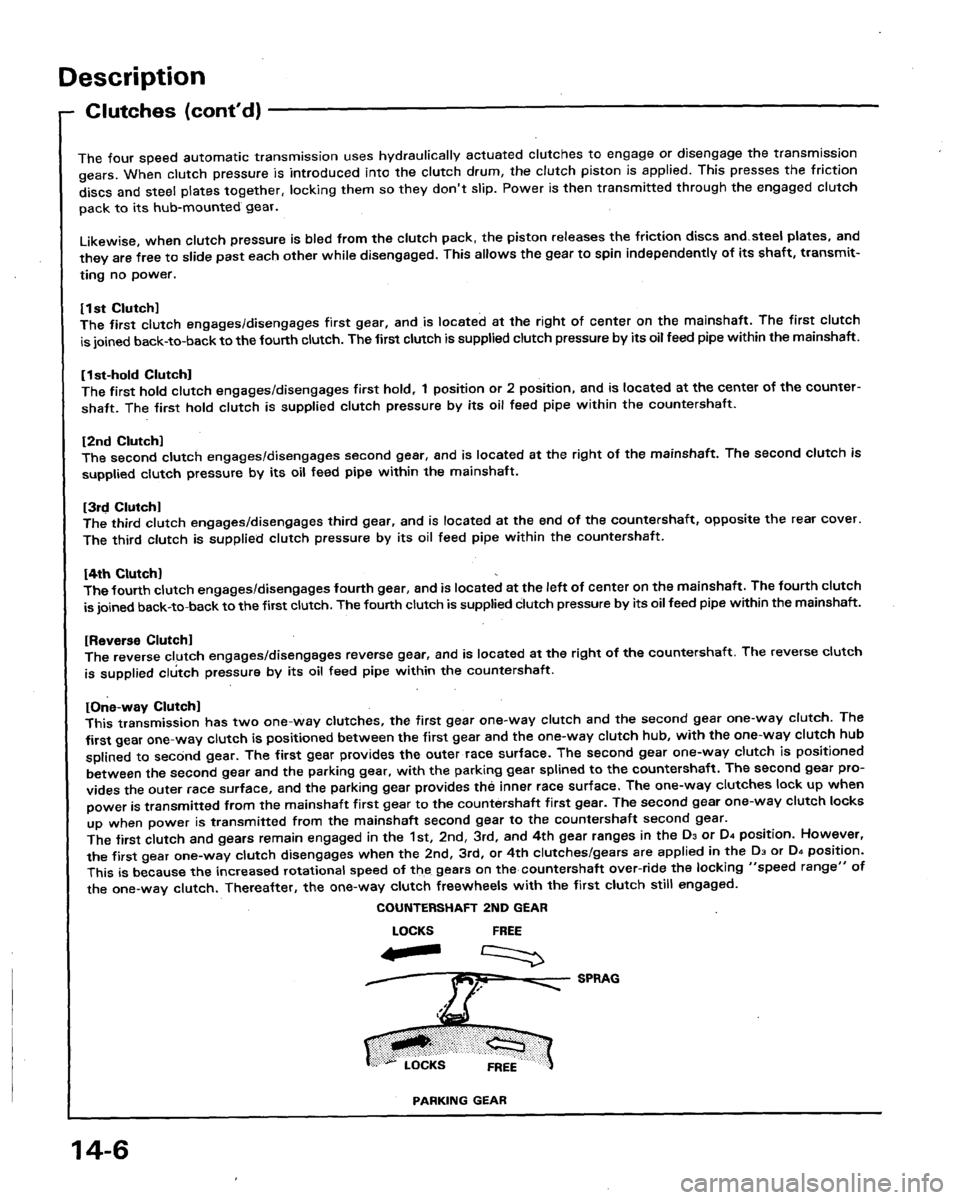 HONDA LEGEND 1991 2.G Workshop Manual 