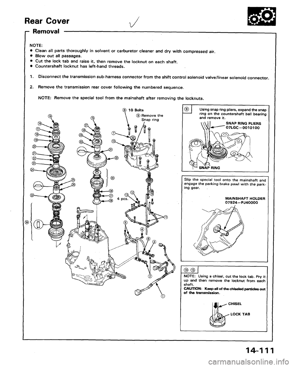 HONDA LEGEND 1991 2.G Workshop Manual 