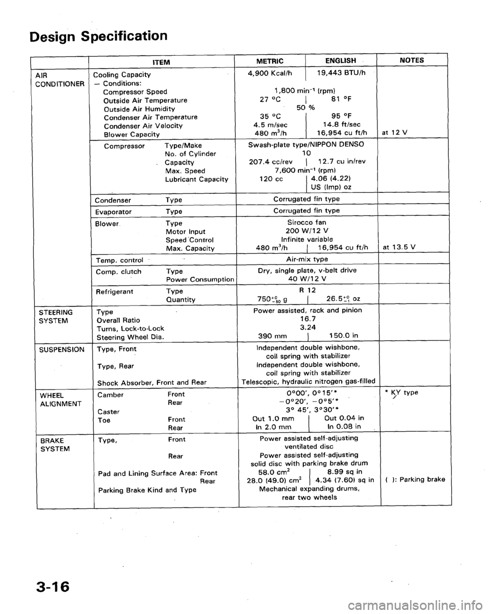 HONDA LEGEND 1991 2.G Service Manual 