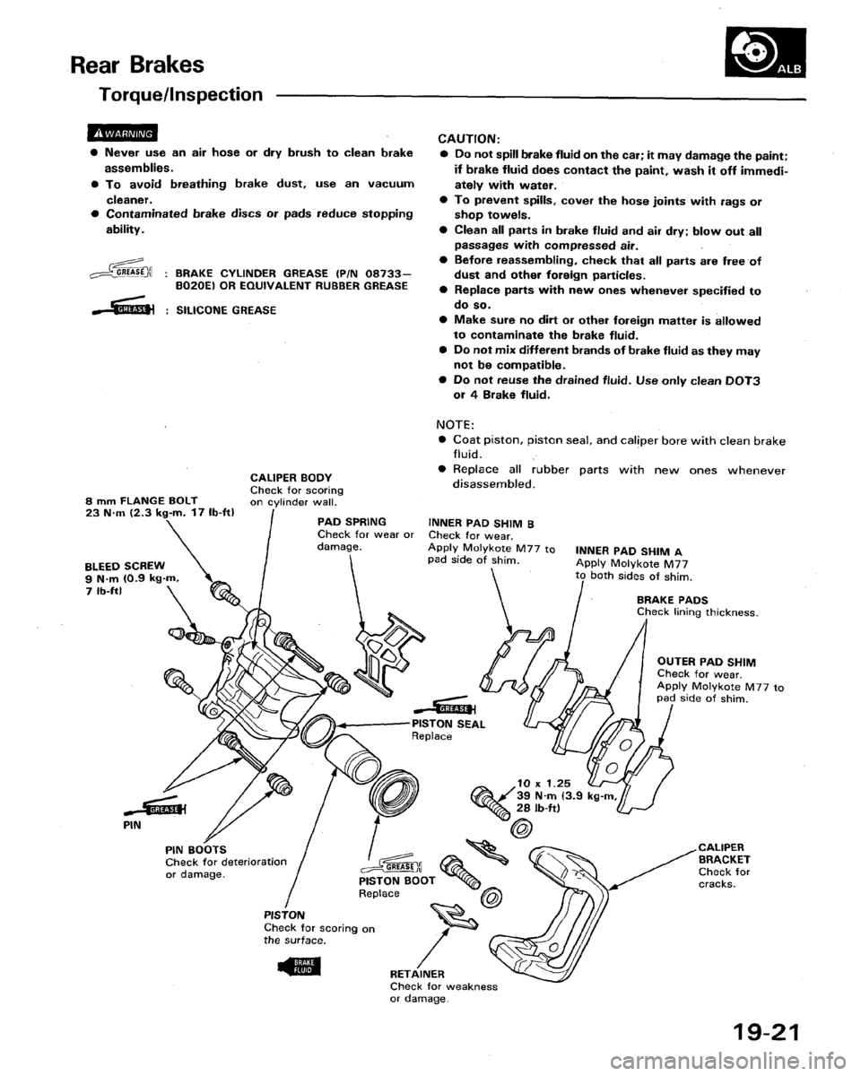 HONDA LEGEND 1991 2.G Workshop Manual 