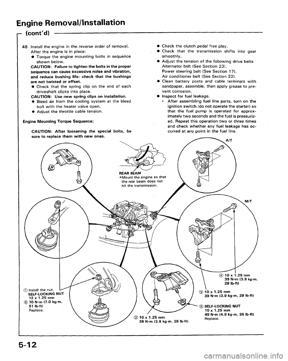 HONDA LEGEND 1991 2.G Repair Manual 
