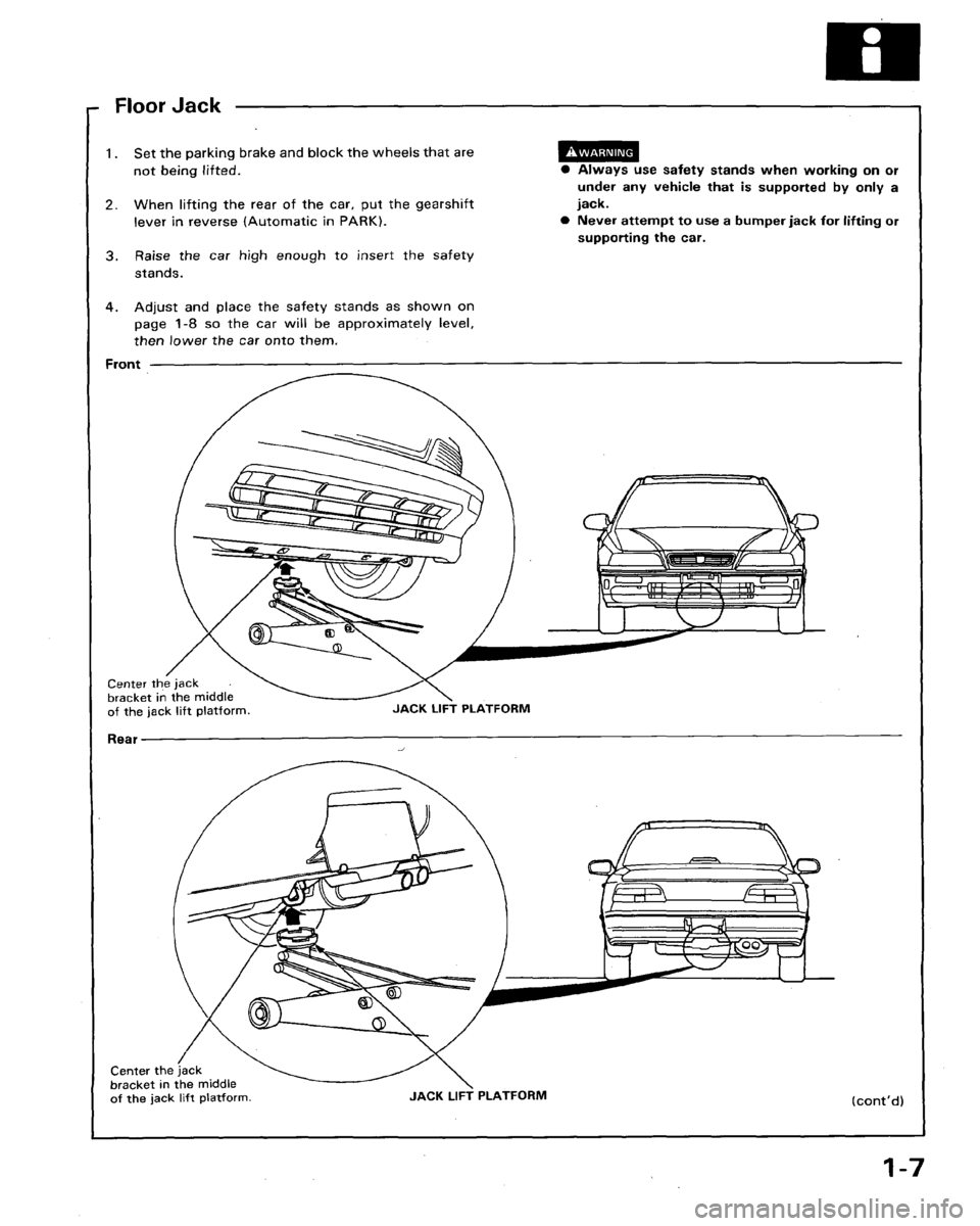 HONDA LEGEND 1991 2.G Workshop Manual 