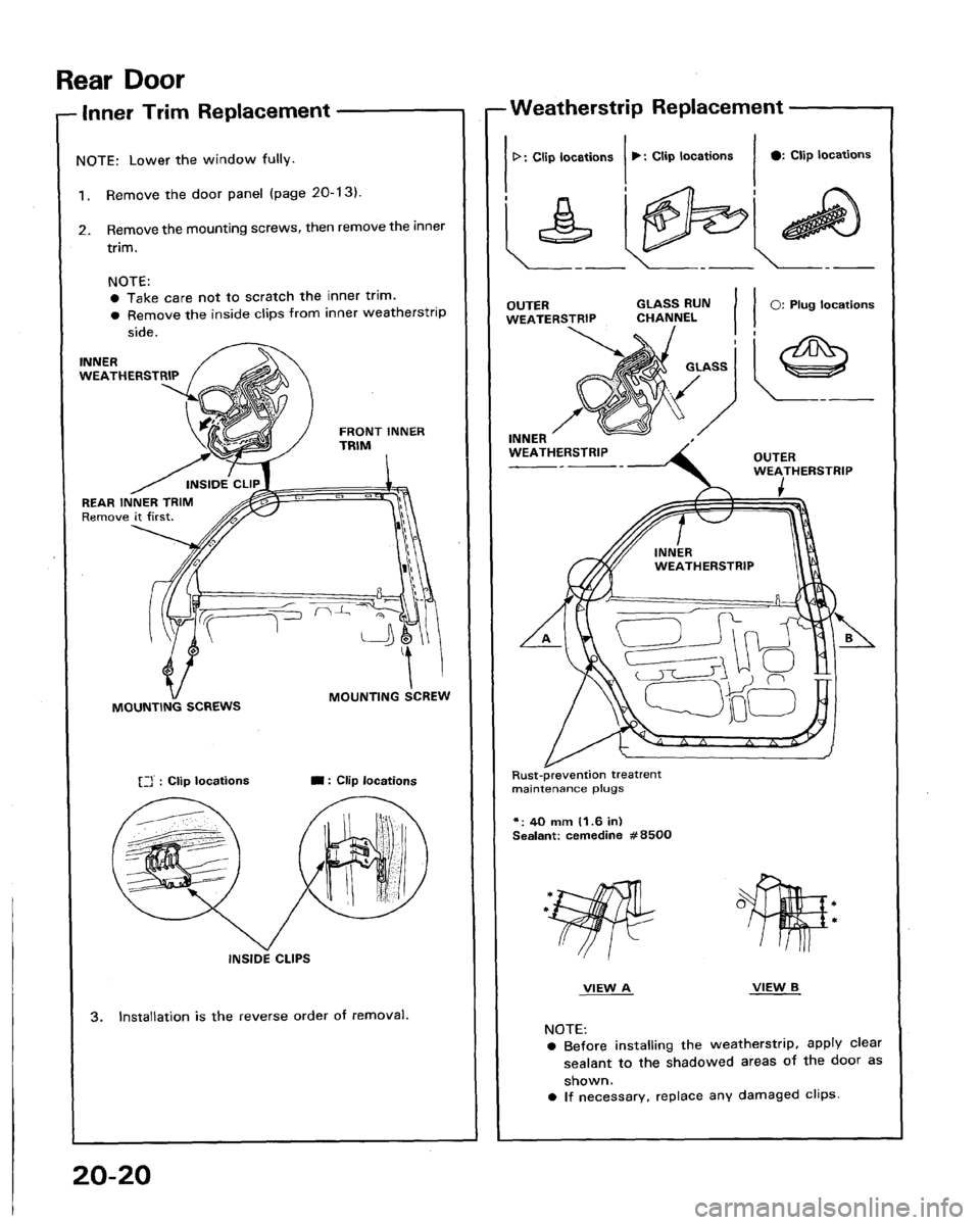 HONDA LEGEND 1991 2.G Workshop Manual HONDA LEGEND 1991 2.G Workshop Manual
