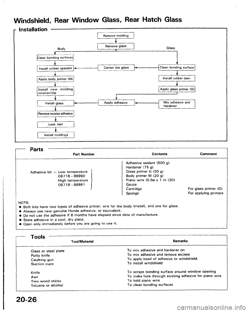 HONDA LEGEND 1991 2.G Workshop Manual HONDA LEGEND 1991 2.G Workshop Manual
