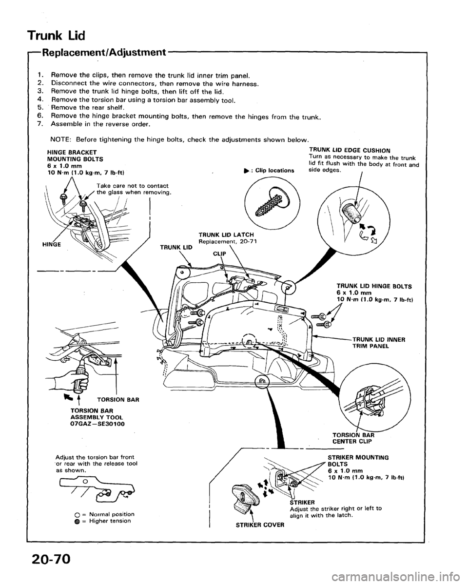 HONDA LEGEND 1991 2.G Workshop Manual HONDA LEGEND 1991 2.G Workshop Manual