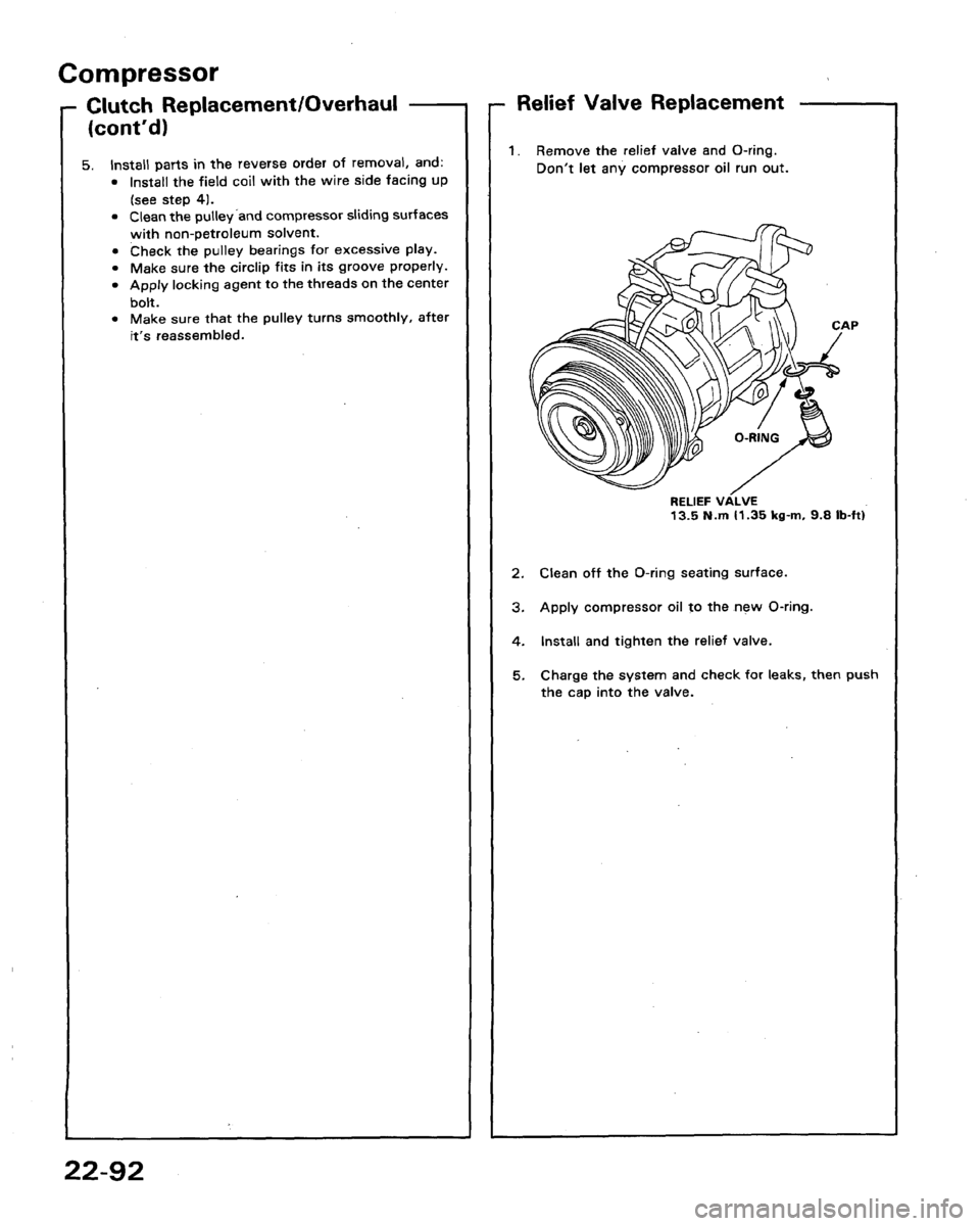 HONDA LEGEND 1991 2.G Workshop Manual HONDA LEGEND 1991 2.G Workshop Manual