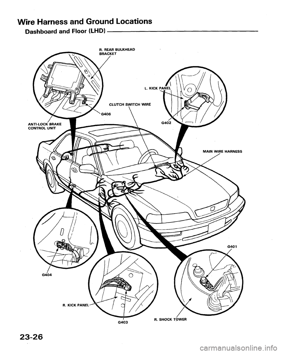HONDA LEGEND 1991 2.G Workshop Manual 