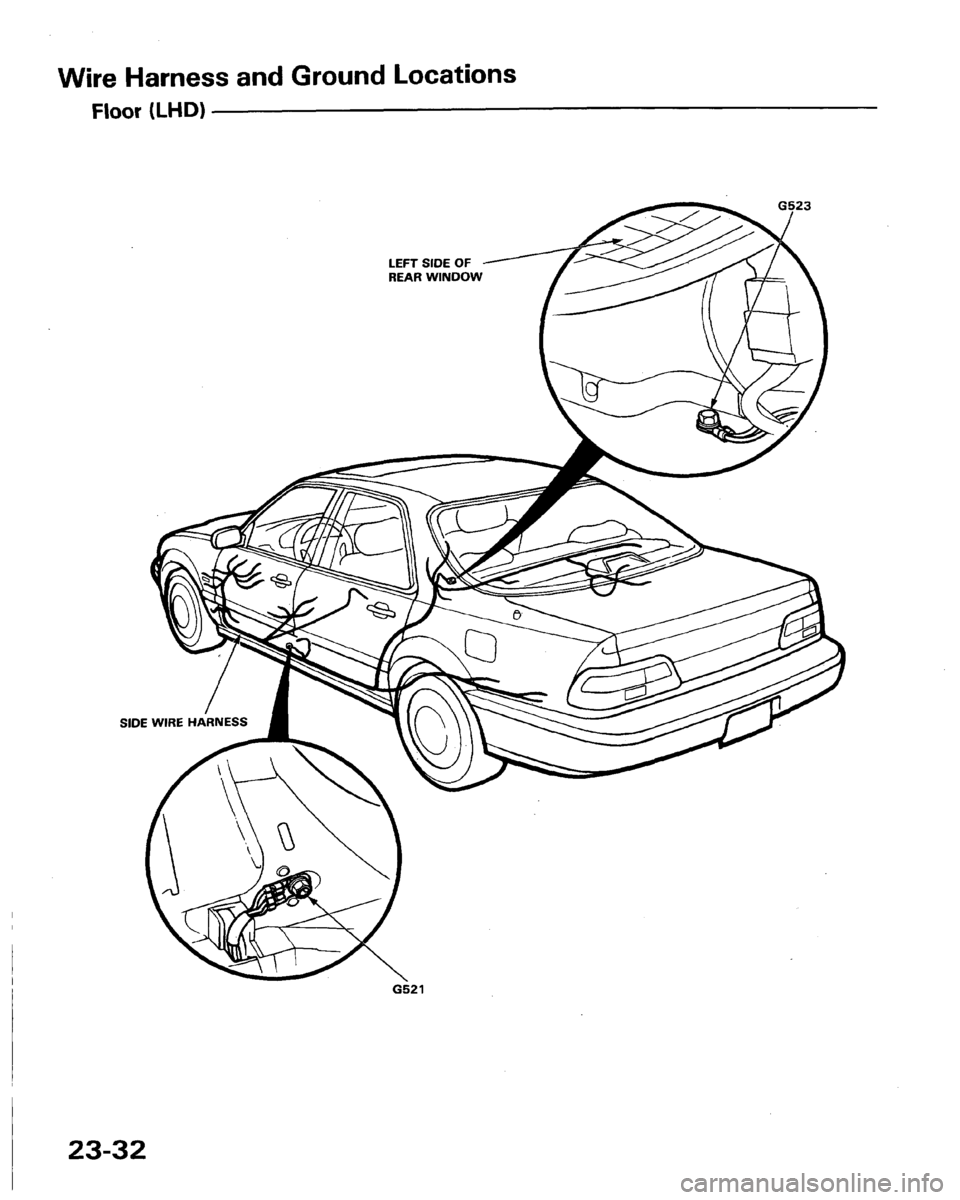 HONDA LEGEND 1991 2.G Workshop Manual 