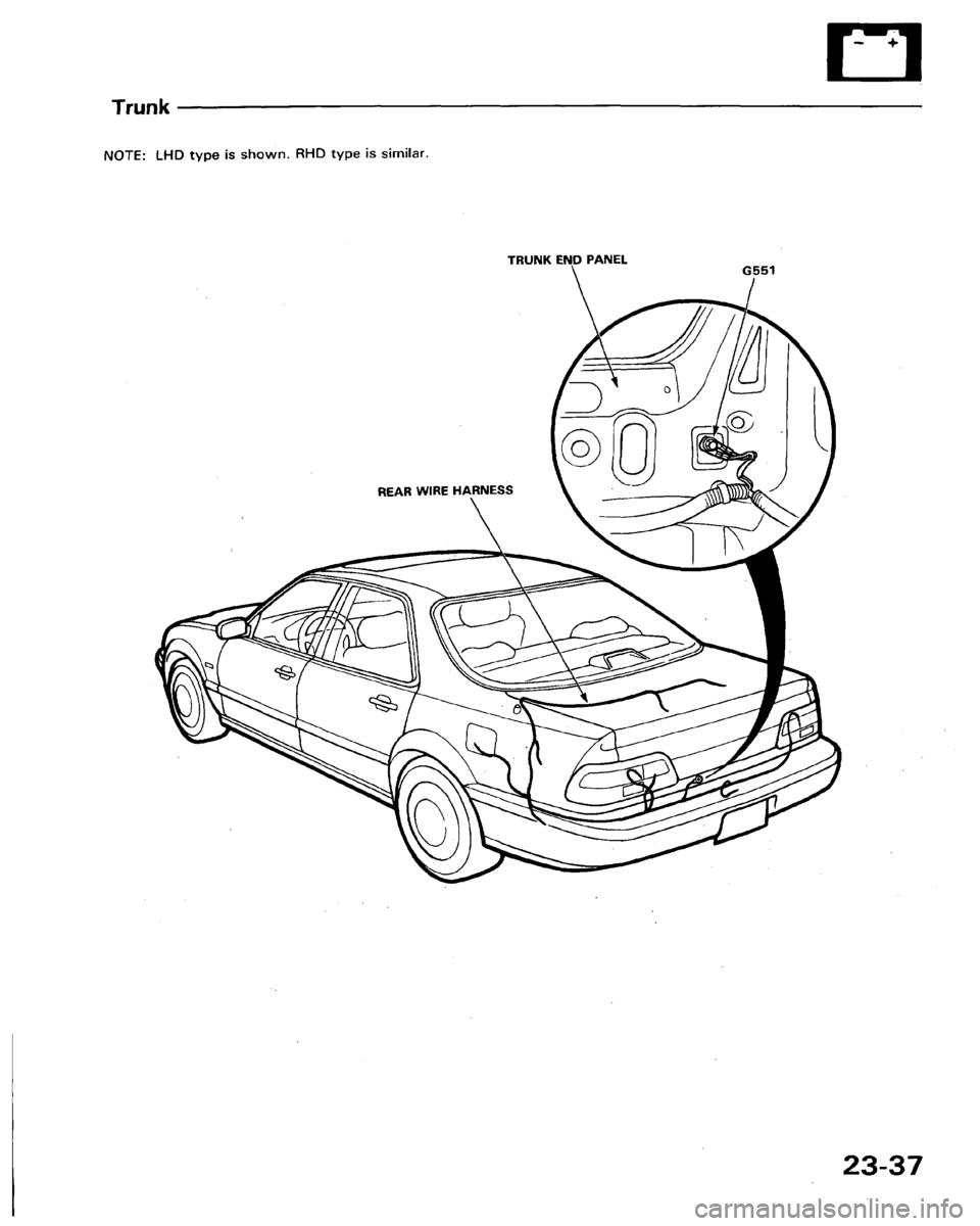 HONDA LEGEND 1991 2.G Workshop Manual 