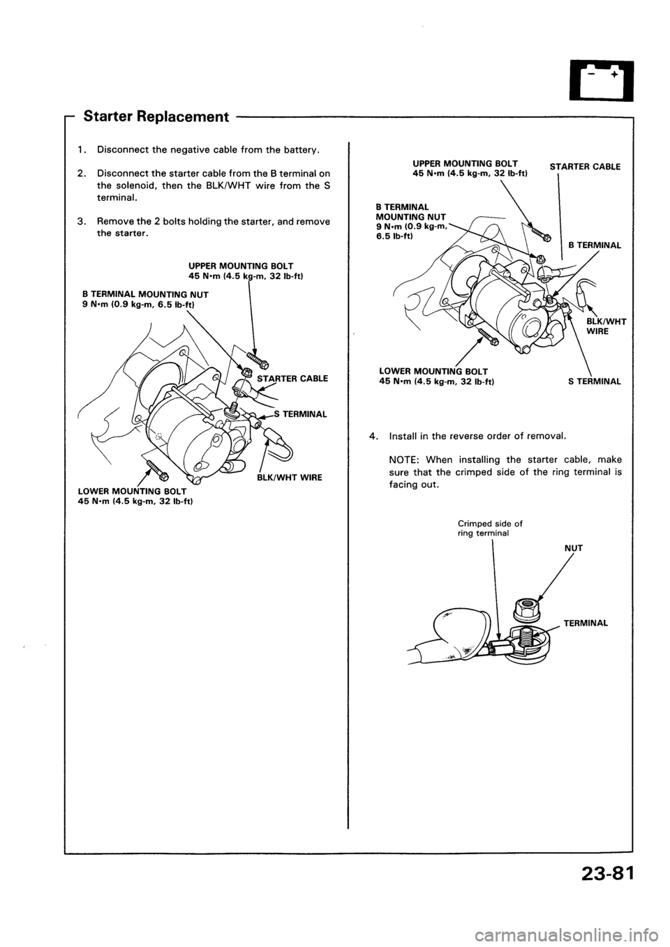 HONDA CIVIC 1992 5.G Workshop Manual HONDA CIVIC 1992 5.G Workshop Manual