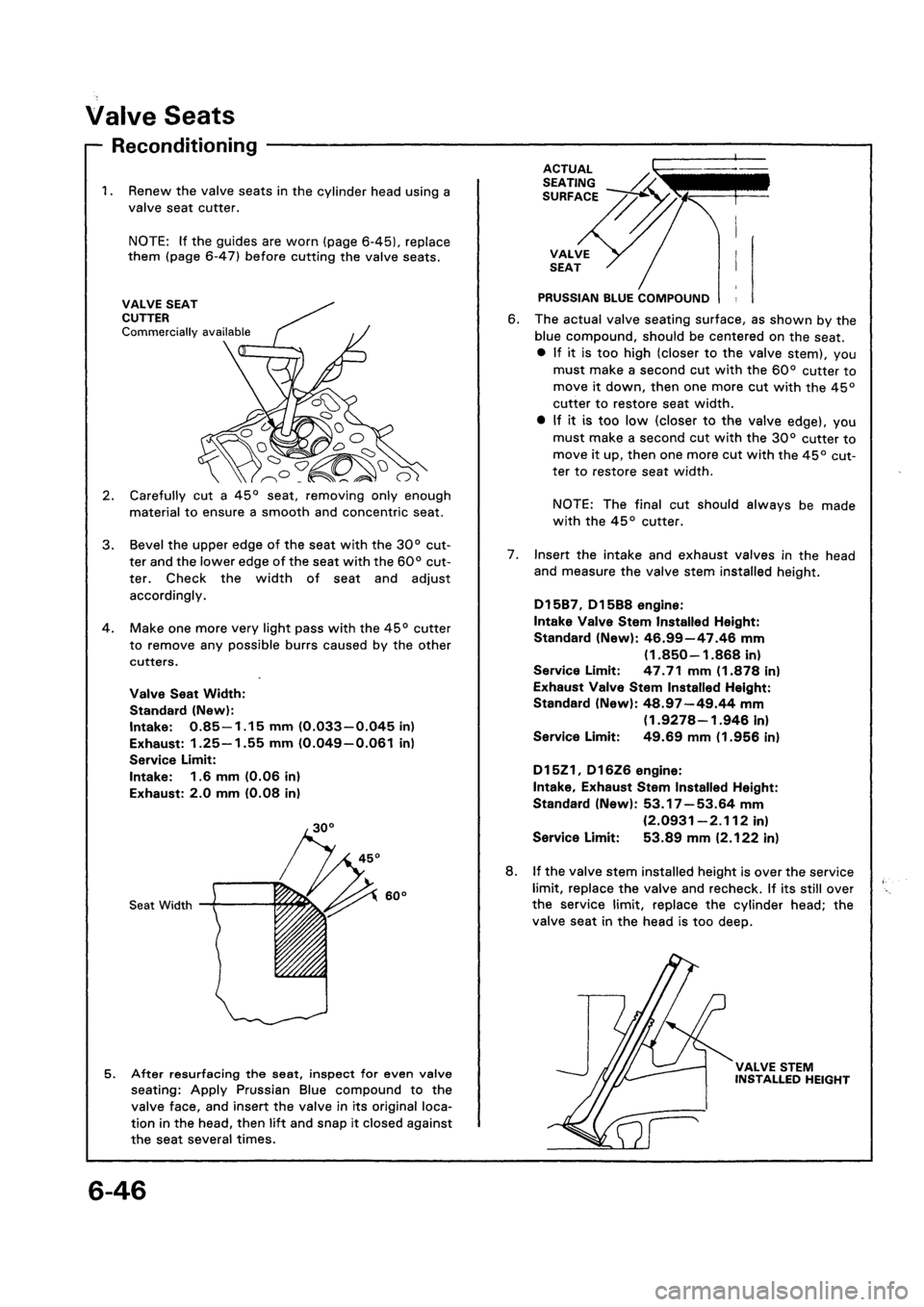 HONDA CIVIC 1992 5.G Workshop Manual HONDA CIVIC 1992 5.G Workshop Manual