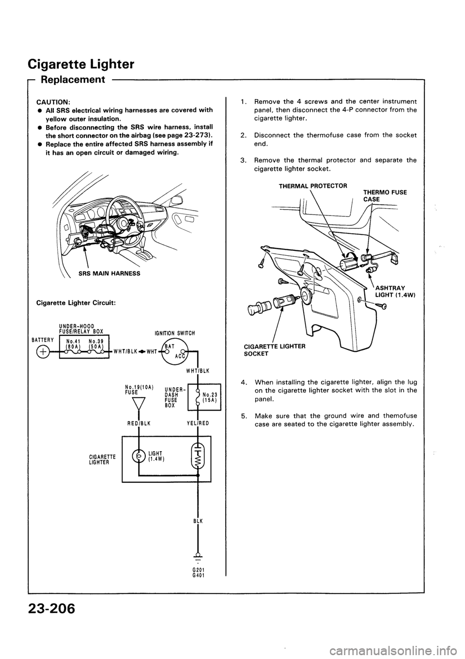 HONDA CIVIC 1992 5.G Workshop Manual HONDA CIVIC 1992 5.G Workshop Manual