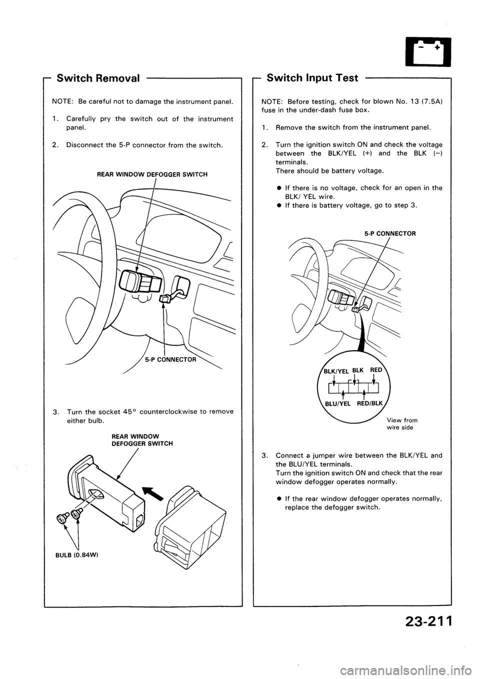 HONDA CIVIC 1992 5.G Workshop Manual HONDA CIVIC 1992 5.G Workshop Manual