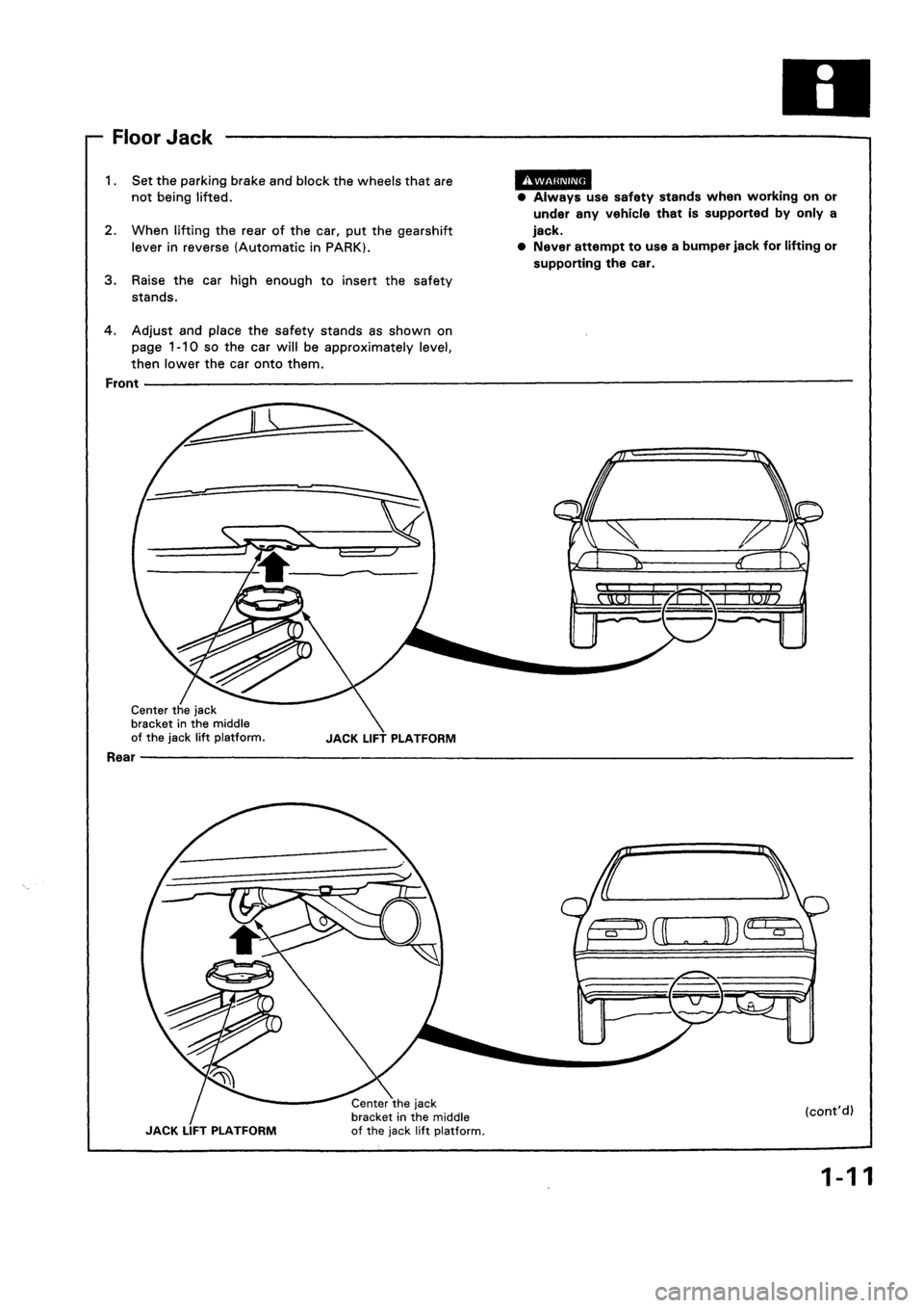 HONDA CIVIC 1994 5.G User Guide 