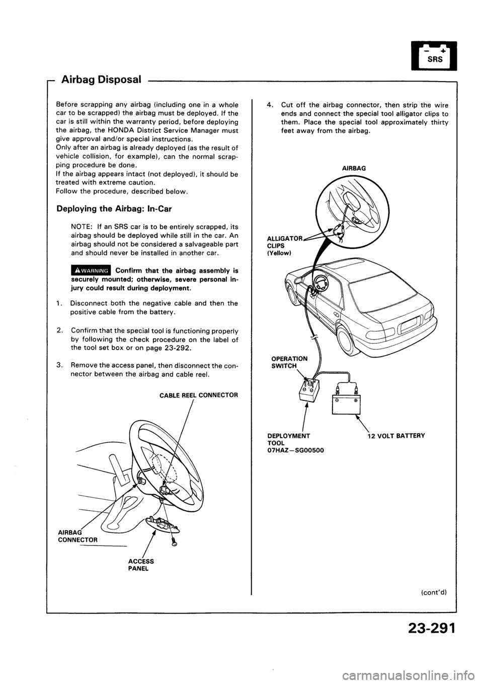 HONDA CIVIC 1992 5.G Workshop Manual HONDA CIVIC 1992 5.G Workshop Manual