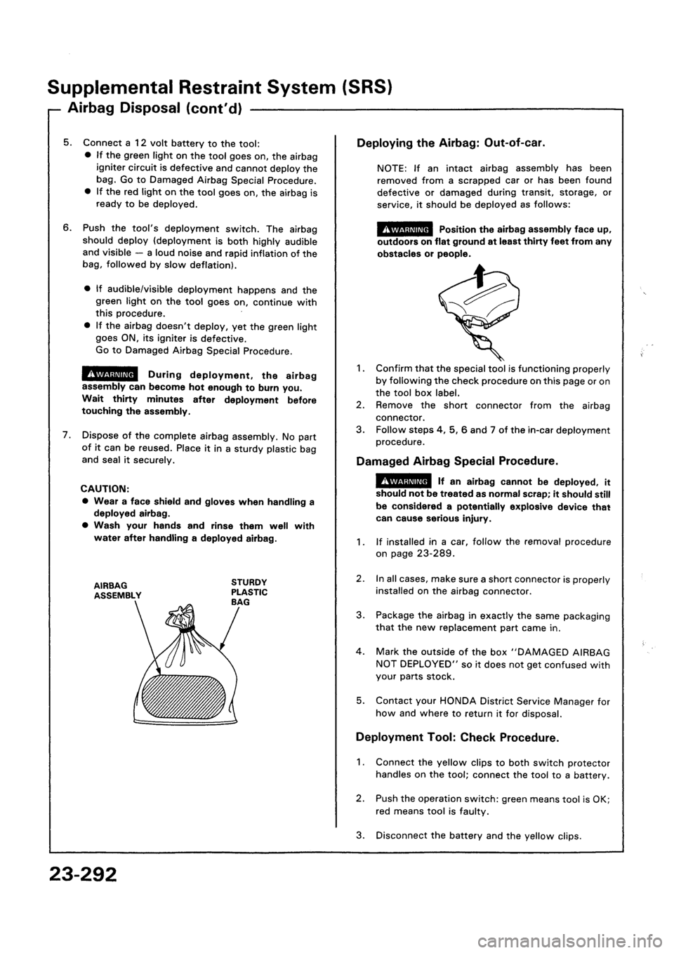HONDA CIVIC 1992 5.G Workshop Manual HONDA CIVIC 1992 5.G Workshop Manual