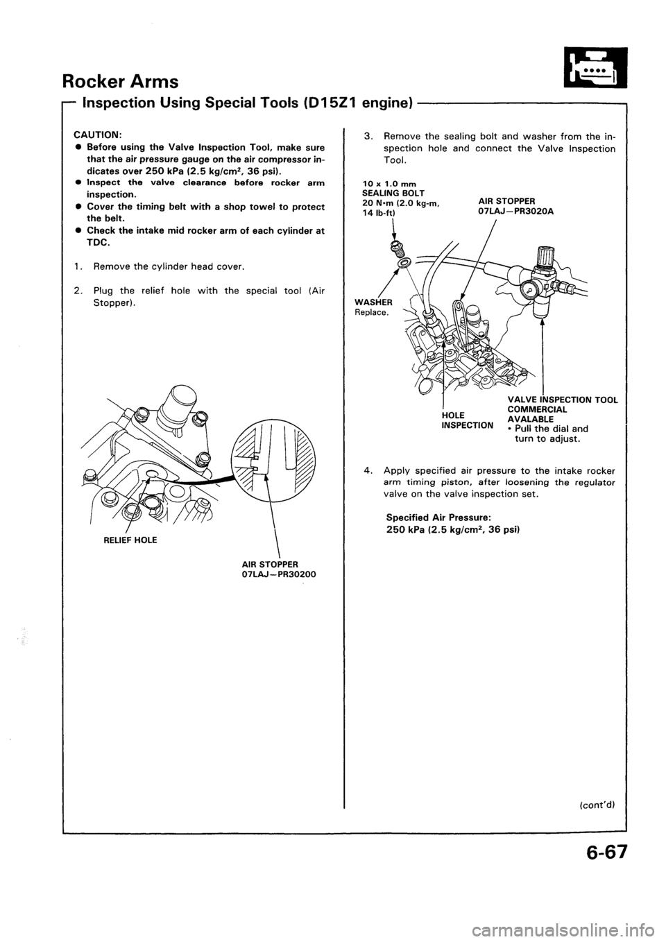 HONDA CIVIC 1992 5.G Workshop Manual HONDA CIVIC 1992 5.G Workshop Manual