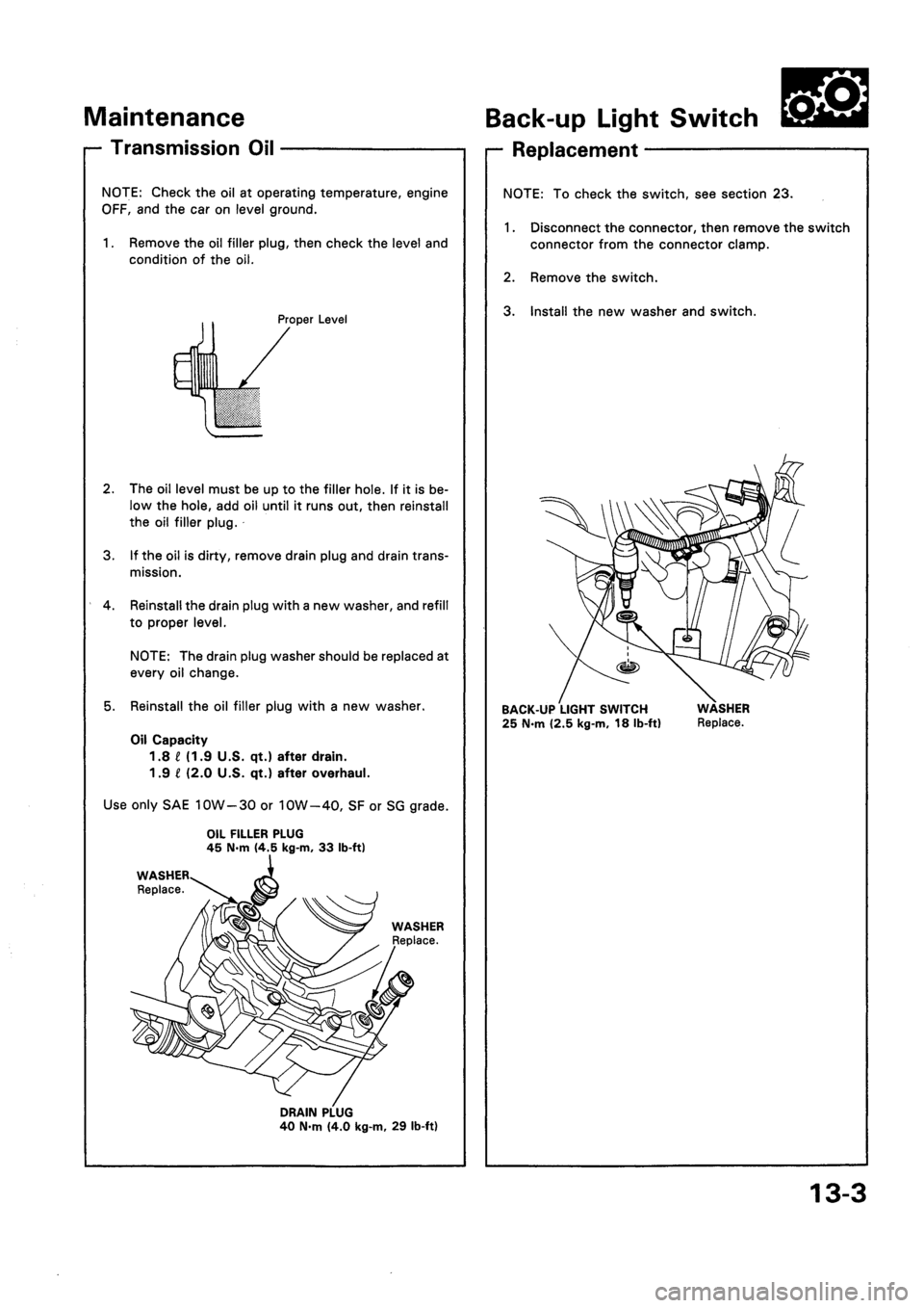HONDA CIVIC 1992 5.G Workshop Manual HONDA CIVIC 1992 5.G Workshop Manual