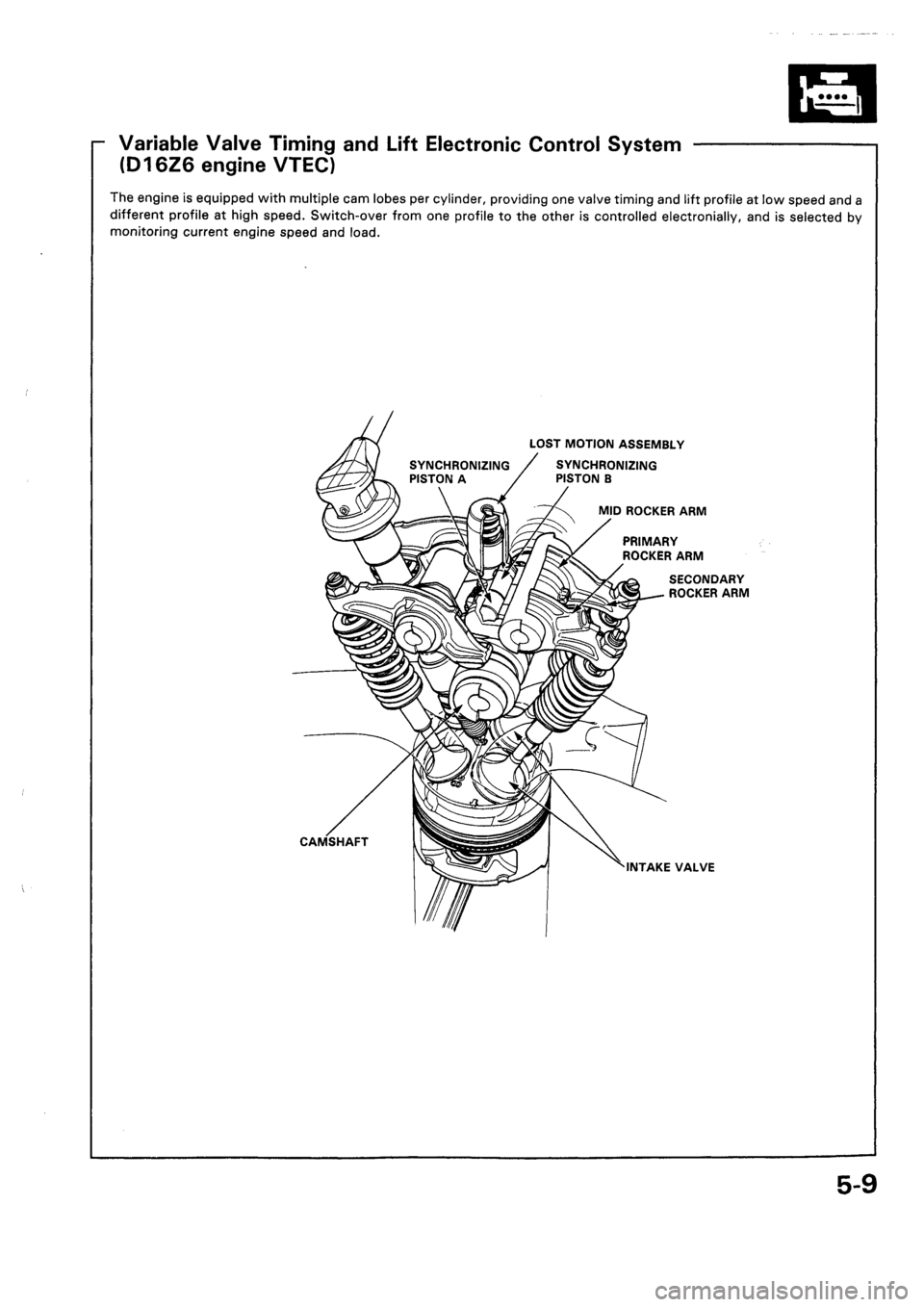 HONDA CIVIC 1992 5.G Repair Manual 