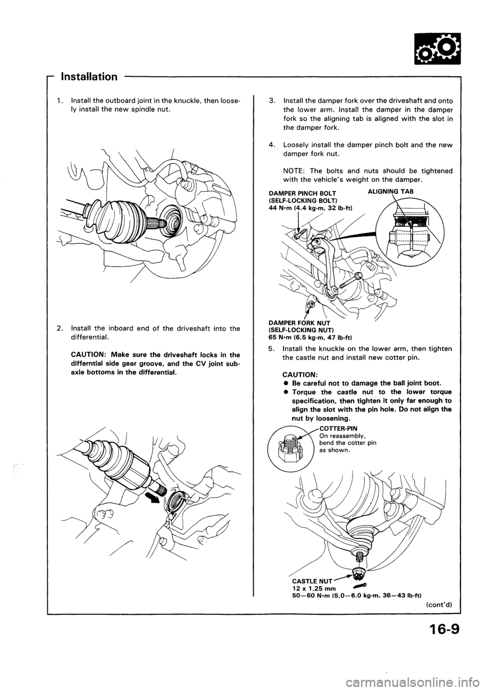 HONDA CIVIC 1992 5.G Workshop Manual HONDA CIVIC 1992 5.G Workshop Manual
