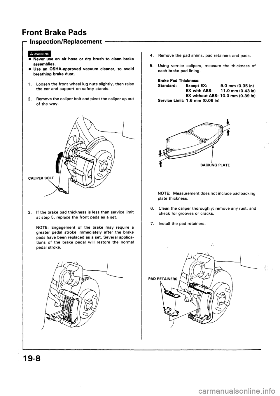 HONDA CIVIC 1992 5.G Workshop Manual HONDA CIVIC 1992 5.G Workshop Manual