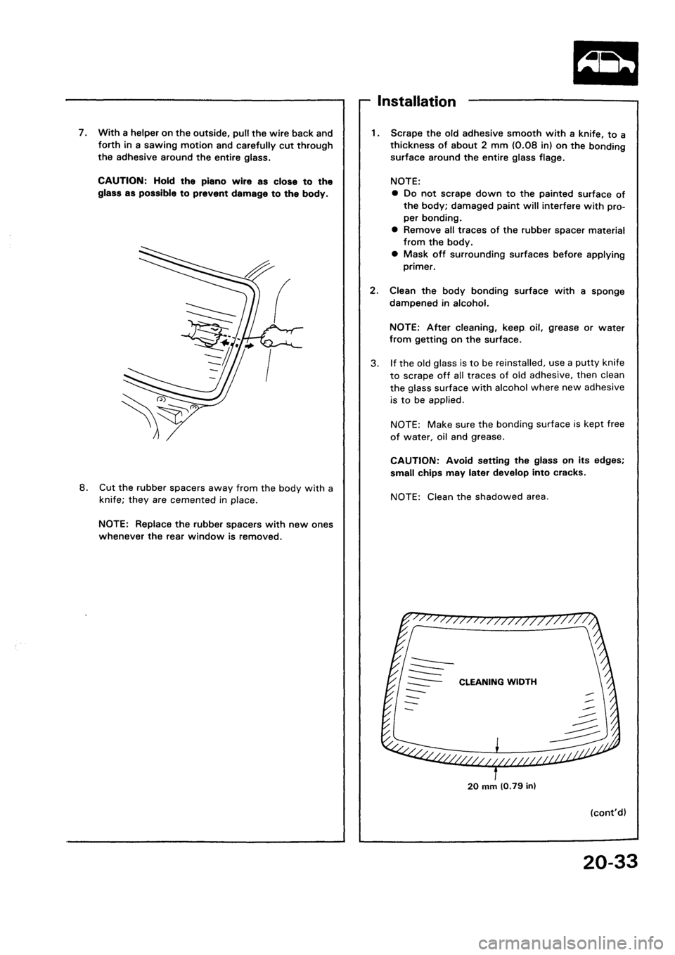 HONDA CIVIC 1995 5.G Workshop Manual HONDA CIVIC 1995 5.G Workshop Manual