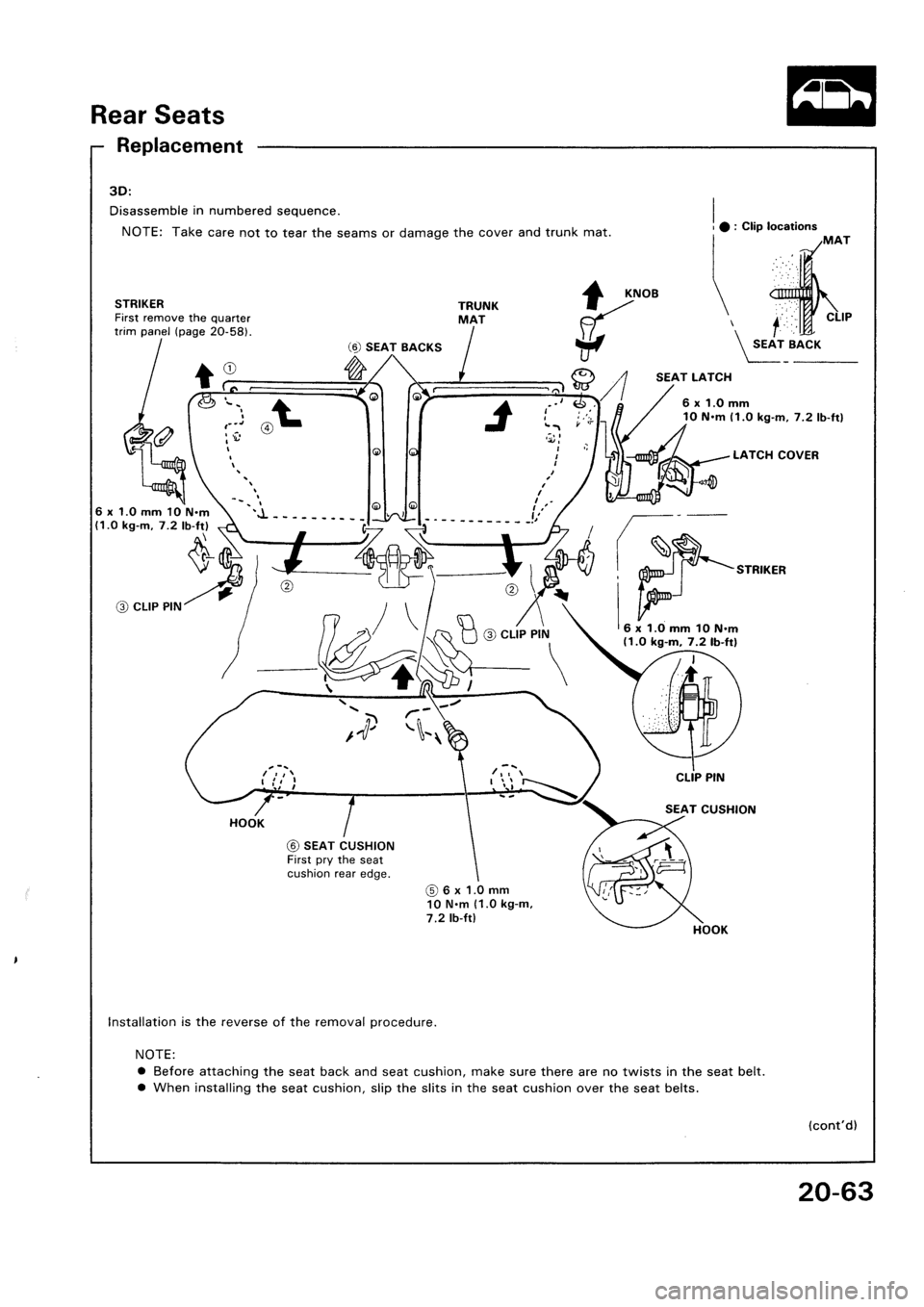 HONDA CIVIC 1992 5.G Workshop Manual HONDA CIVIC 1992 5.G Workshop Manual