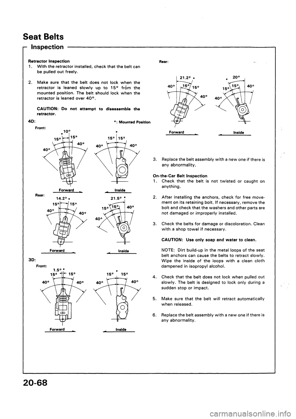 HONDA CIVIC 1994 5.G Workshop Manual HONDA CIVIC 1994 5.G Workshop Manual