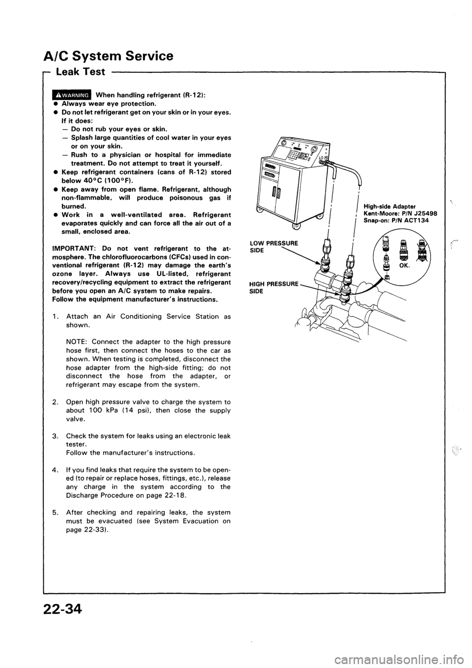 HONDA CIVIC 1992 5.G Workshop Manual HONDA CIVIC 1992 5.G Workshop Manual