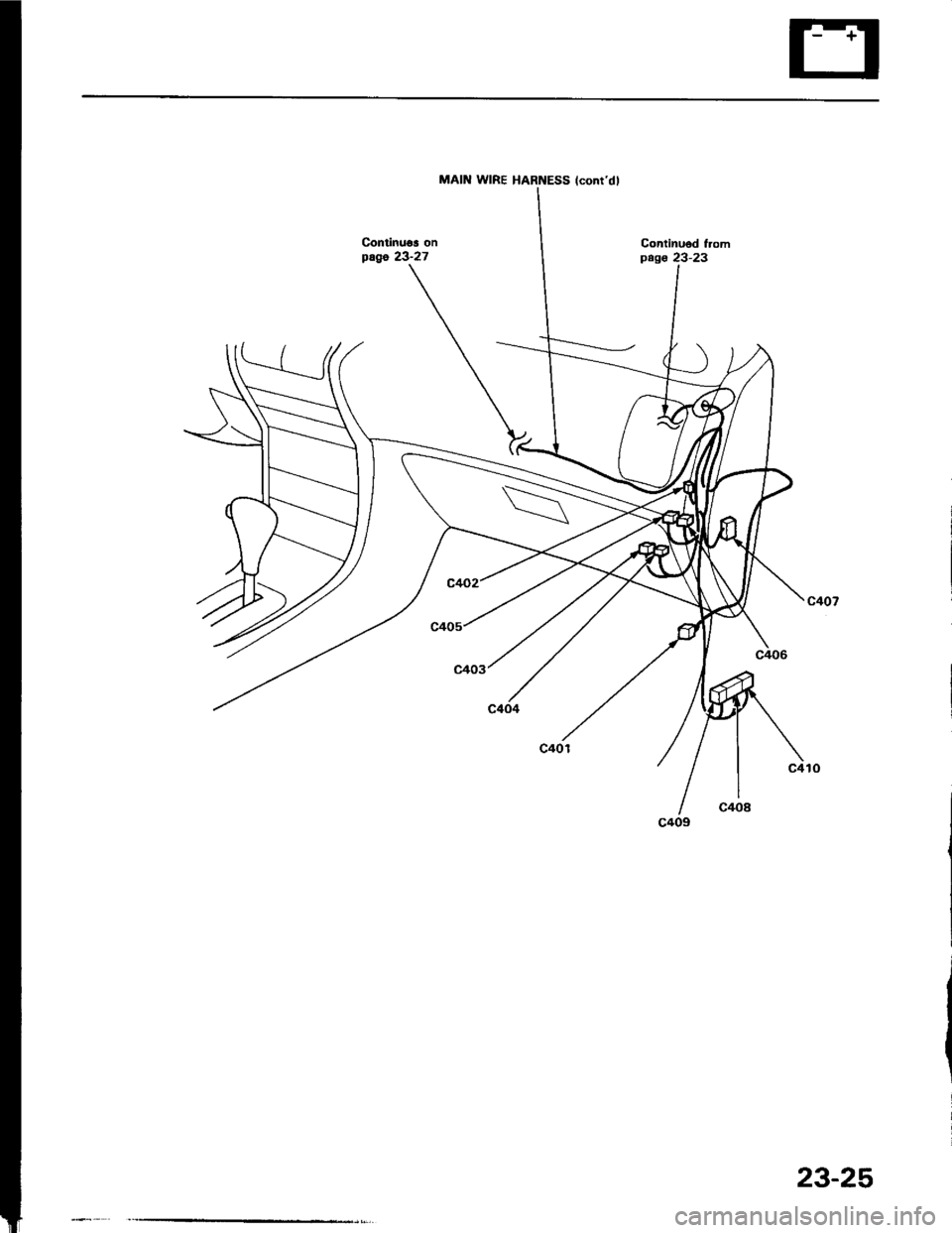 HONDA INTEGRA 1994 4.G Owners Guide MAIN WIRE HARNESS lcontdl
Continuos onpago 23-27Continuod frompa90
23-25 HONDA INTEGRA 1994 4.G Owners Guide MAIN WIRE HARNESS lcontdl
Continuos onpago 23-27Continuod frompa90
23-25