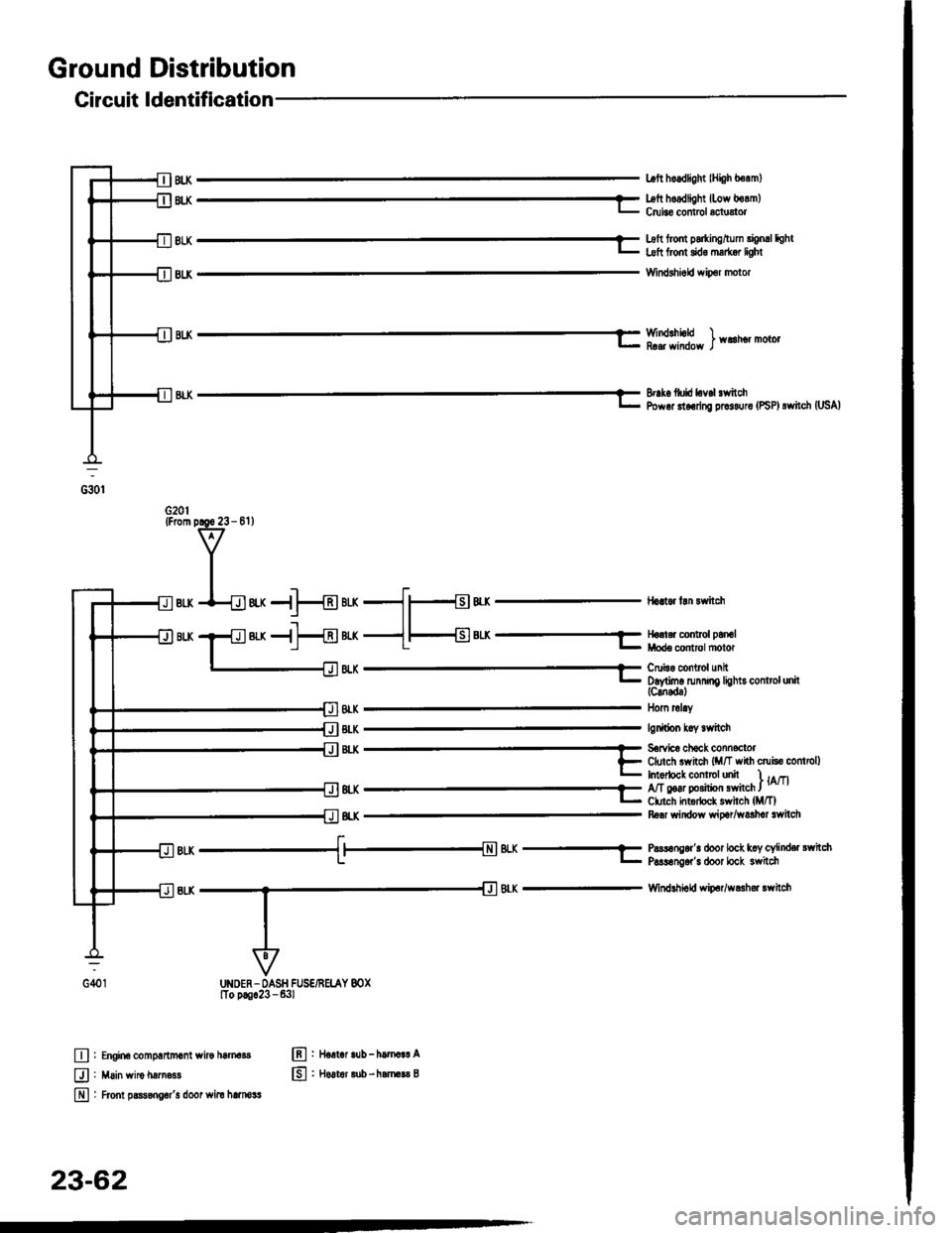 HONDA INTEGRA 1994 4.G Owners Guide Ground Distribution
Circuit ldentification
lHi0h berm)
LK H[l[llsf#"ff"Jfl1"o"
Hom rol.y
lgdtion koy lrvitch
8r -;€rv@.nciw**.,F Cftxch svynch {M/T whh cruisc controllL Intorlocl conlrclunit I l HONDA INTEGRA 1994 4.G Owners Guide Ground Distribution
Circuit ldentification
lHi0h berm)
LK H[l[llsf#"ff"Jfl1"o"
Hom rol.y
lgdtion koy lrvitch
8r -;€rv@.nciw**.,F Cftxch svynch {M/T whh cruisc controllL Intorlocl conlrclunit I l