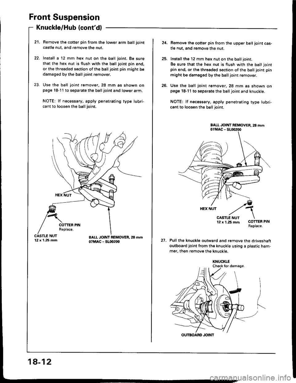 HONDA INTEGRA 1994 4.G Workshop Manual HONDA INTEGRA 1994 4.G Workshop Manual