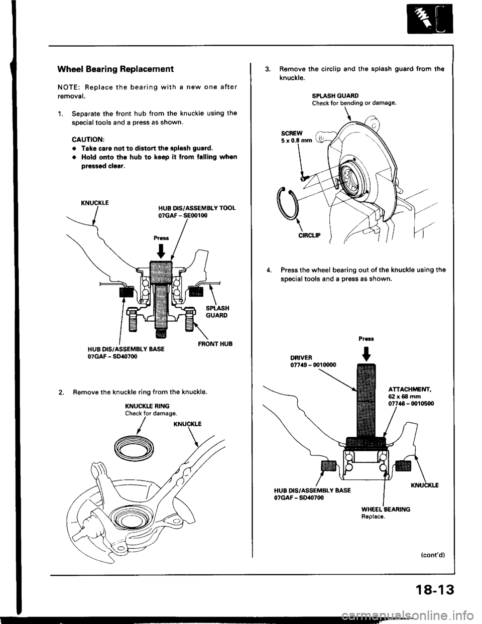 HONDA INTEGRA 1994 4.G Workshop Manual HONDA INTEGRA 1994 4.G Workshop Manual