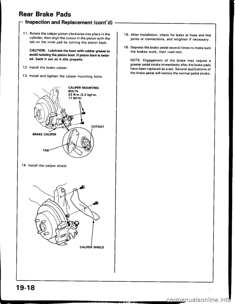 HONDA INTEGRA 1994 4.G Workshop Manual 