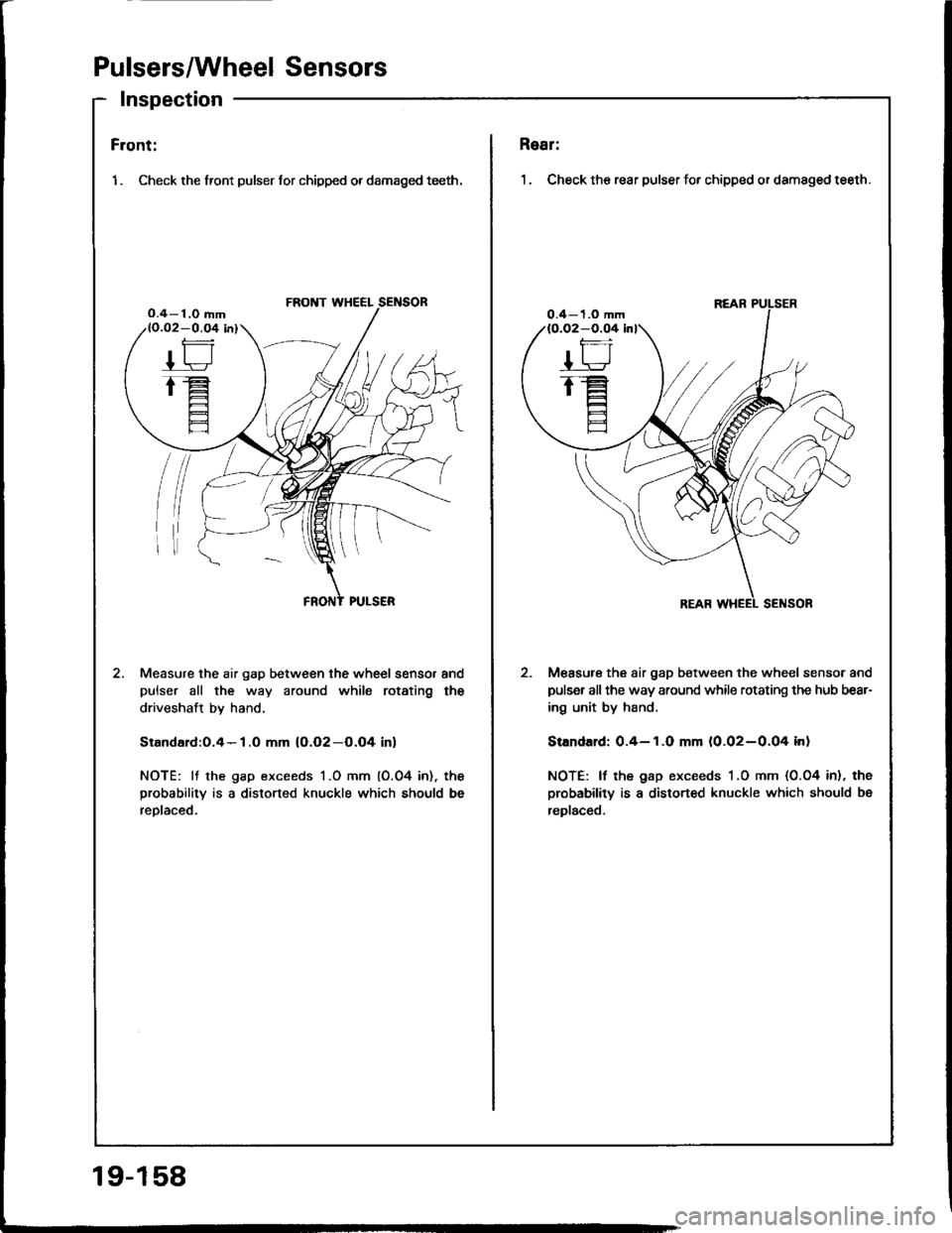 HONDA INTEGRA 1994 4.G Workshop Manual 