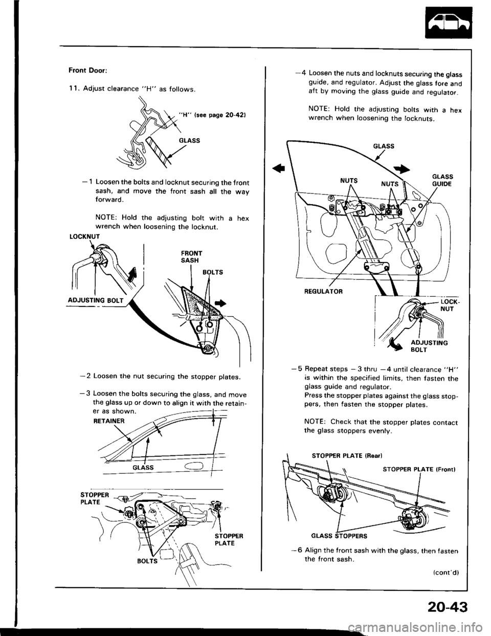 HONDA INTEGRA 1994 4.G Workshop Manual 
