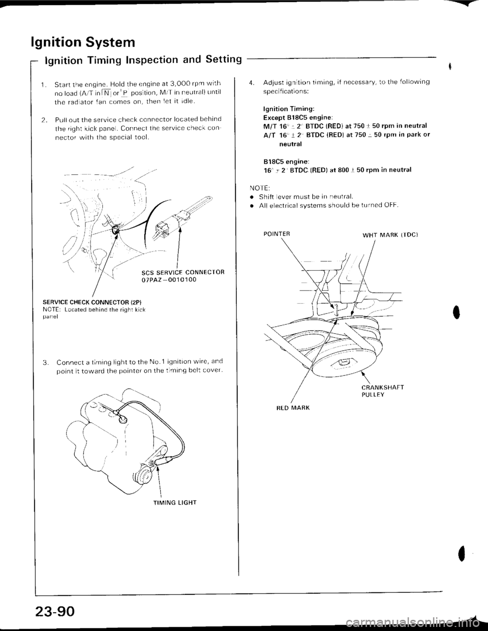 HONDA INTEGRA 1998 4.G Workshop Manual 