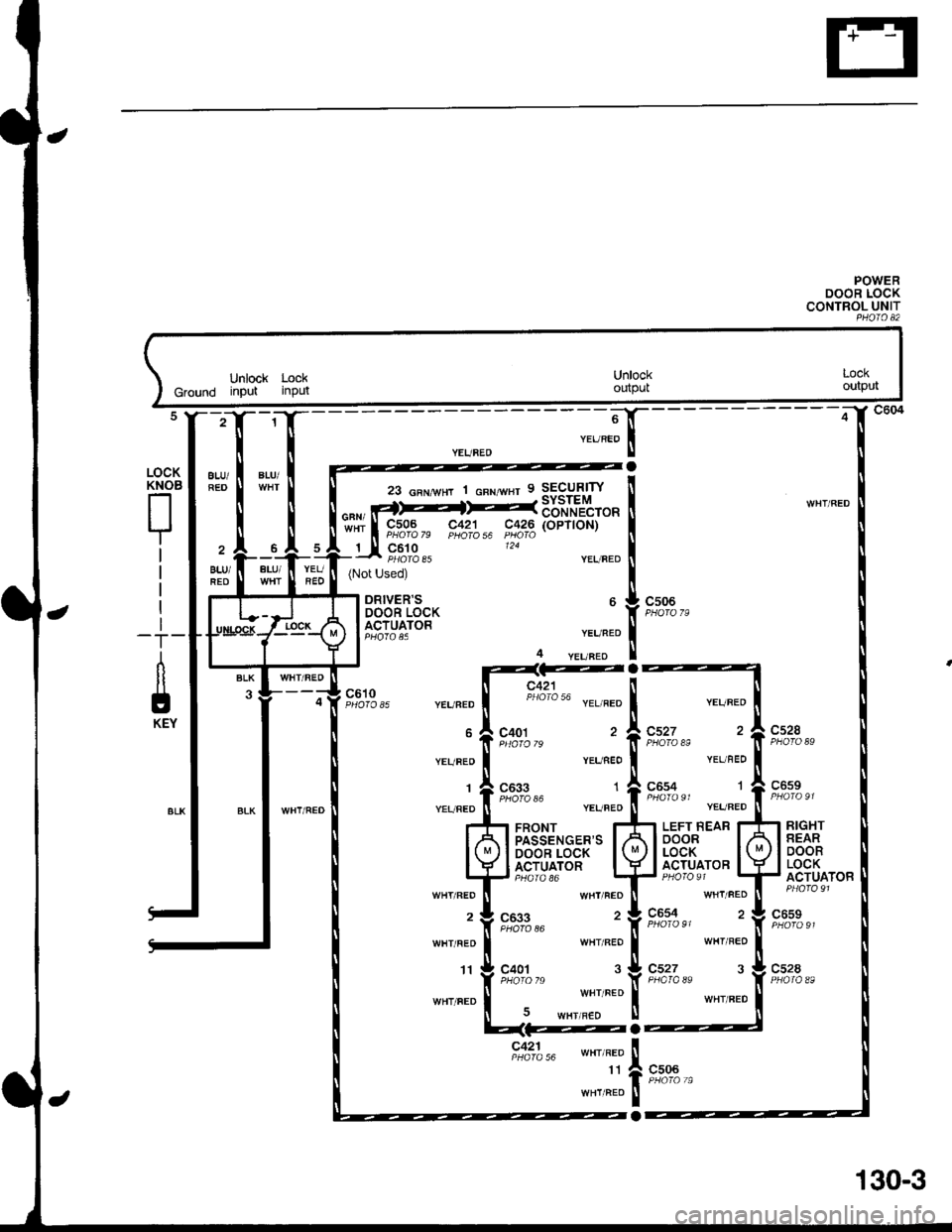 HONDA INTEGRA 1998 4.G Workshop Manual POWERDOOR LOCKCONTROL UNITPHOIO A2
Unlock LockGround input inputUnlockoutpulLOCKoutput
23 GFNwHT 1 cnr wsr 9 SECURITY
""" rt>--fF--36="1?tto";;; g,%03^ FS2;"6 t$2rg (oPT|oN)
_rJt gp:,s". 24
BLU/
ALU/ HONDA INTEGRA 1998 4.G Workshop Manual POWERDOOR LOCKCONTROL UNITPHOIO A2
Unlock LockGround input inputUnlockoutpulLOCKoutput
23 GFNwHT 1 cnr wsr 9 SECURITY
""" rt>--fF--36="1?tto";;; g,%03^ FS2;"6 t$2rg (oPT|oN)
_rJt gp:,s". 24
BLU/
ALU/