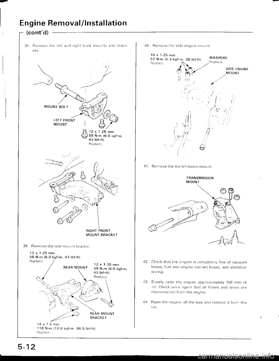 HONDA INTEGRA 1998 4.G Repair Manual 