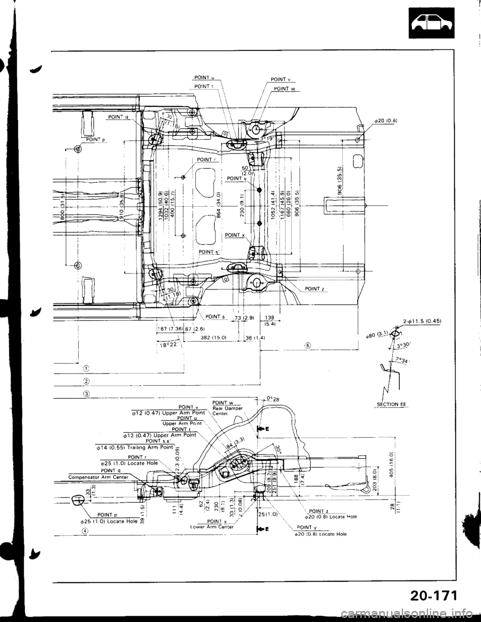 HONDA INTEGRA 1998 4.G Workshop Manual -tQ)
138i5.41
t
I
o
rl n; ll s
POINI x --./
20-171 