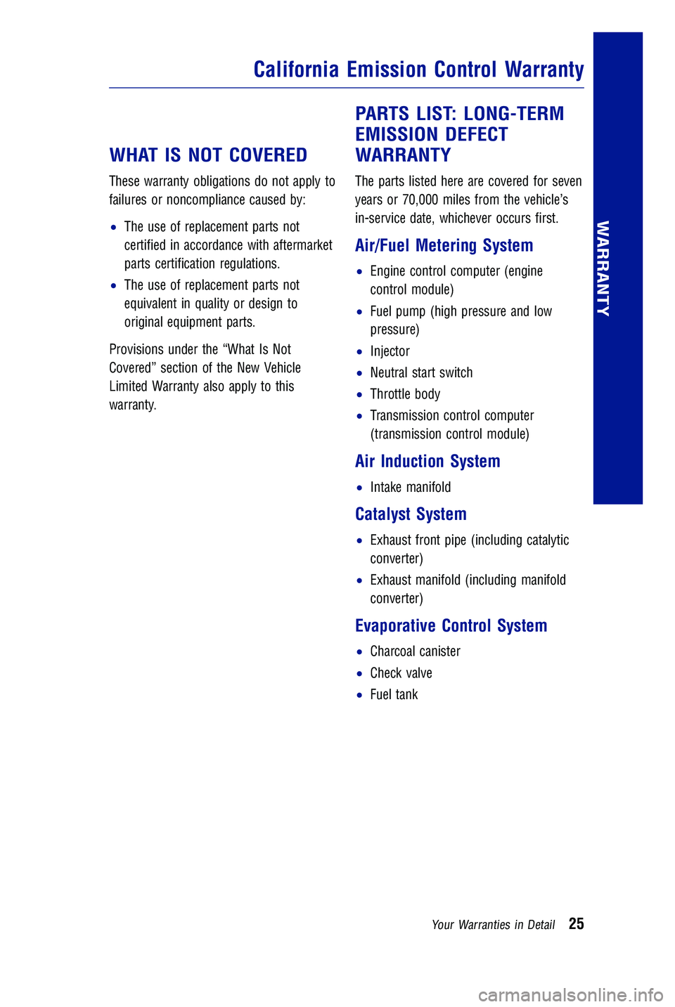 TOYOTA GT86 2018 Warranties & Maintenance Guides (in English) WHAT IS NOT COVERED
These warranty obligations do not apply to
failures or noncompliance caused by:
The use of replacement parts not
certified in accordance with aftermarket
parts certification regul TOYOTA GT86 2018 Warranties & Maintenance Guides (in English) WHAT IS NOT COVERED
These warranty obligations do not apply to
failures or noncompliance caused by:
The use of replacement parts not
certified in accordance with aftermarket
parts certification regul
