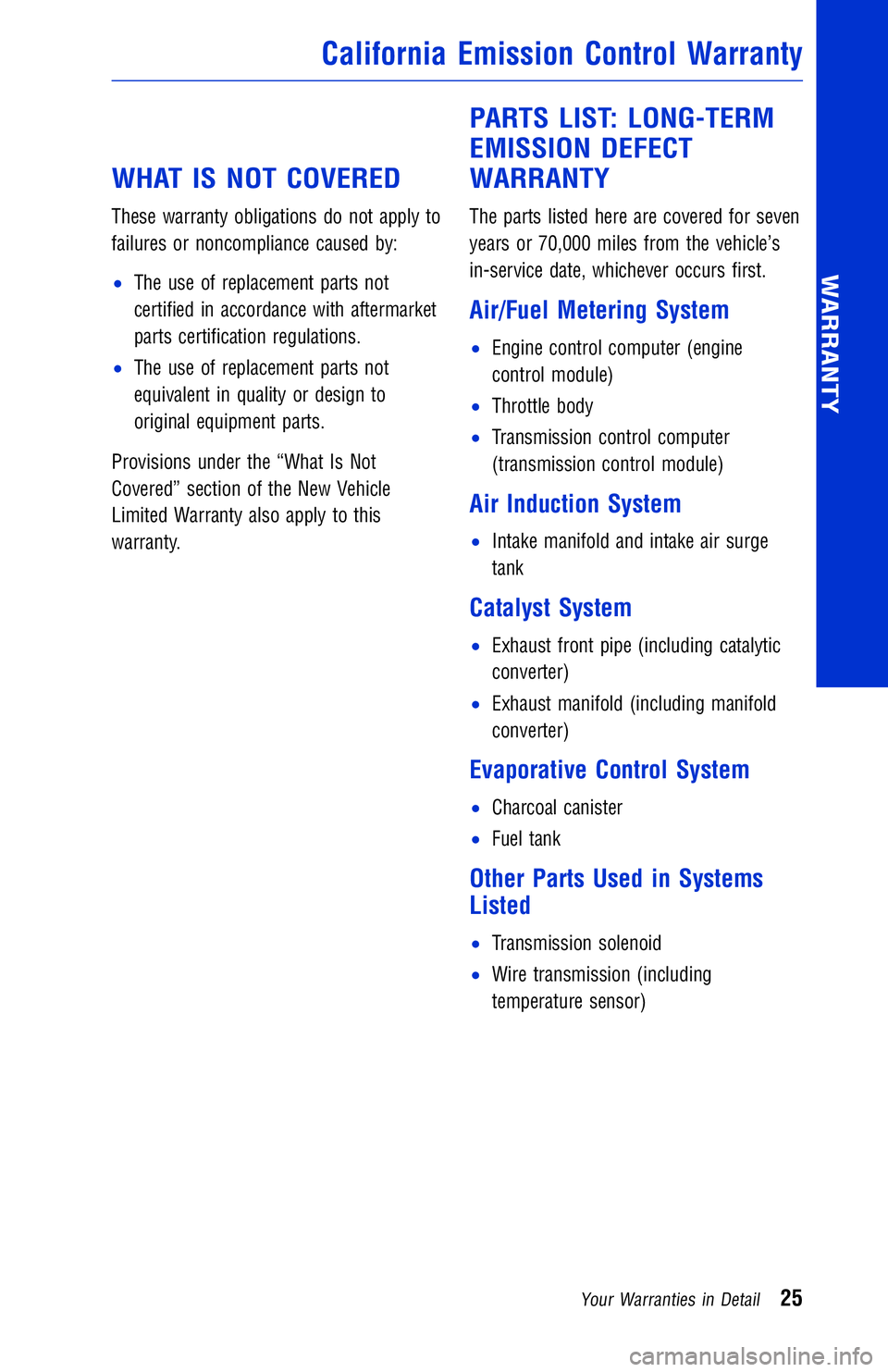 TOYOTA AVALON 2018  Warranties & Maintenance Guides (in English) JOBNAME: 2878002-en-2018_AVAL PAGE: 25 SESS: 4 OUTPUT: Fri May 5 09:22:06 2017
/InfoShareAuthorCODA/InfoShareAuthorCODA/TS_Warr_Maint/2878002-en-2018_A\
VALON.00505-18WMG-AVA/TS_Warr_Maint_v1
WHAT IS 