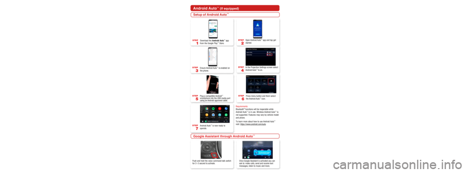 TOYOTA AVALON HYBRID 2020  Accessories, Audio & Navigation (in English) To complete the setup process, tap
Finish Setup. If you have another
vehicle to add to your garage, tap
Add New and repeat Steps 4-10.
Review the Auto Insurance Designed
for You consent, then tap Agre